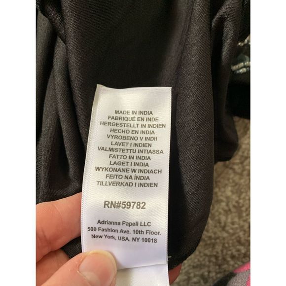 Aidan Mattox V-Neck Black Side Slit Sequined Dress 2 - Picture 11 of 11